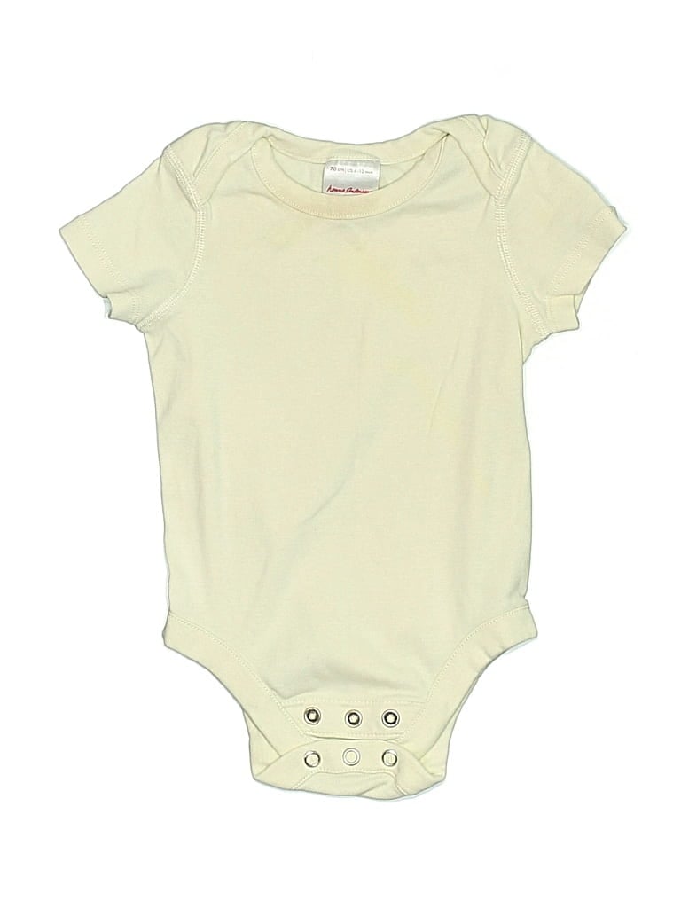 Pre-owned Hanna Andersson Babies' Short Sleeve Onesie In Yellow