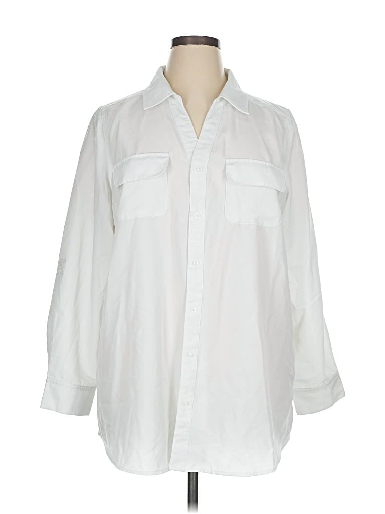 Pre-owned D&co. 3/4 Sleeve Blouse In White