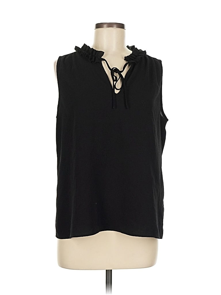 Pre-owned Cece Sleeveless Blouse In Black