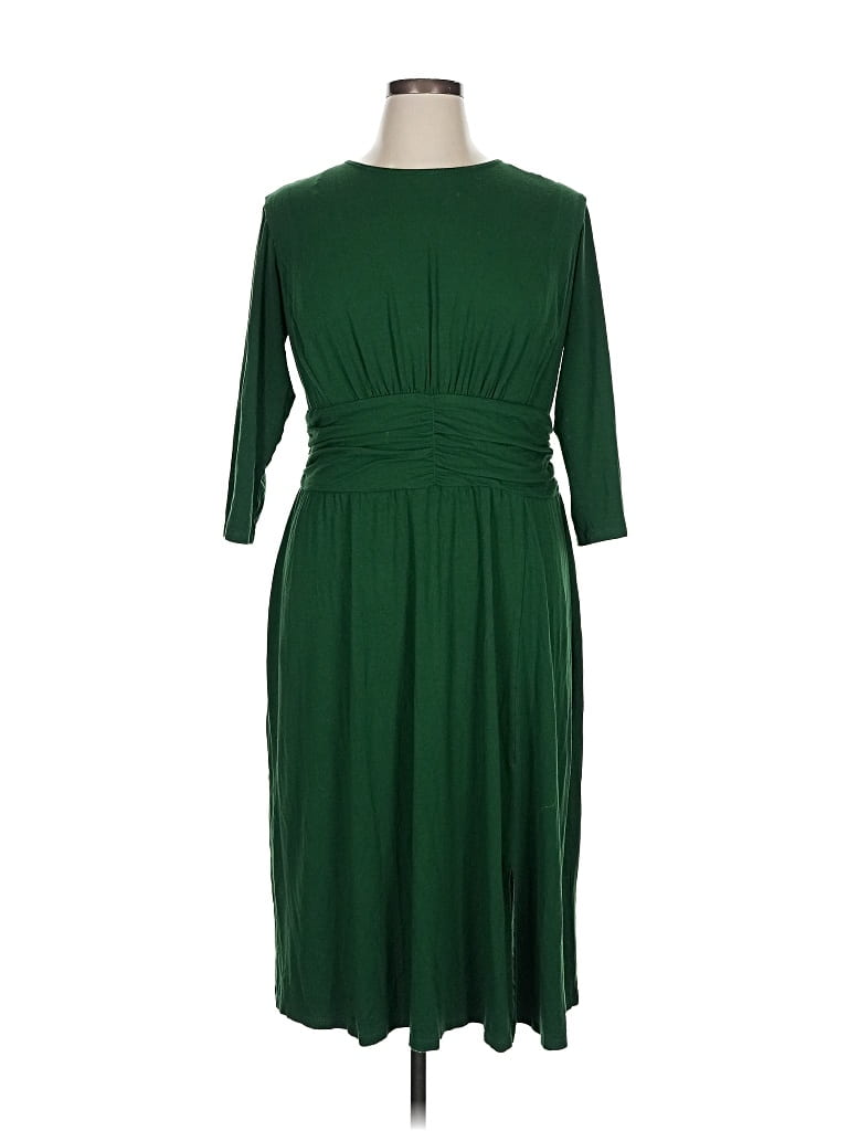 Pre-owned London Times Casual Dress In Green