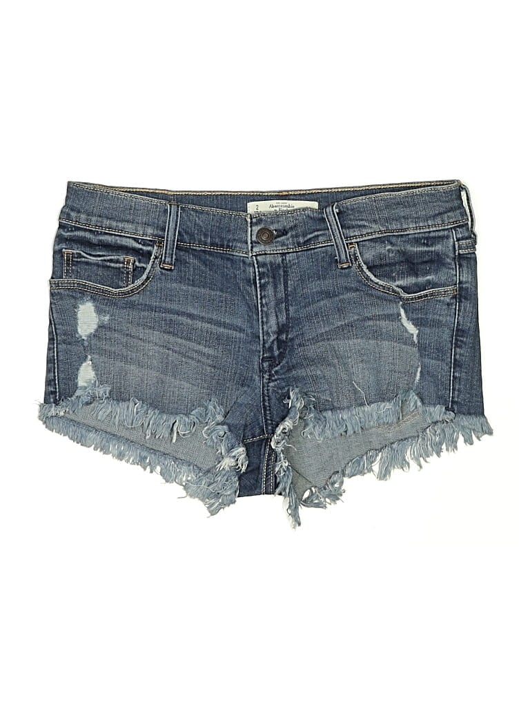 Pre-owned Abercrombie & Fitch Denim Shorts In Blue
