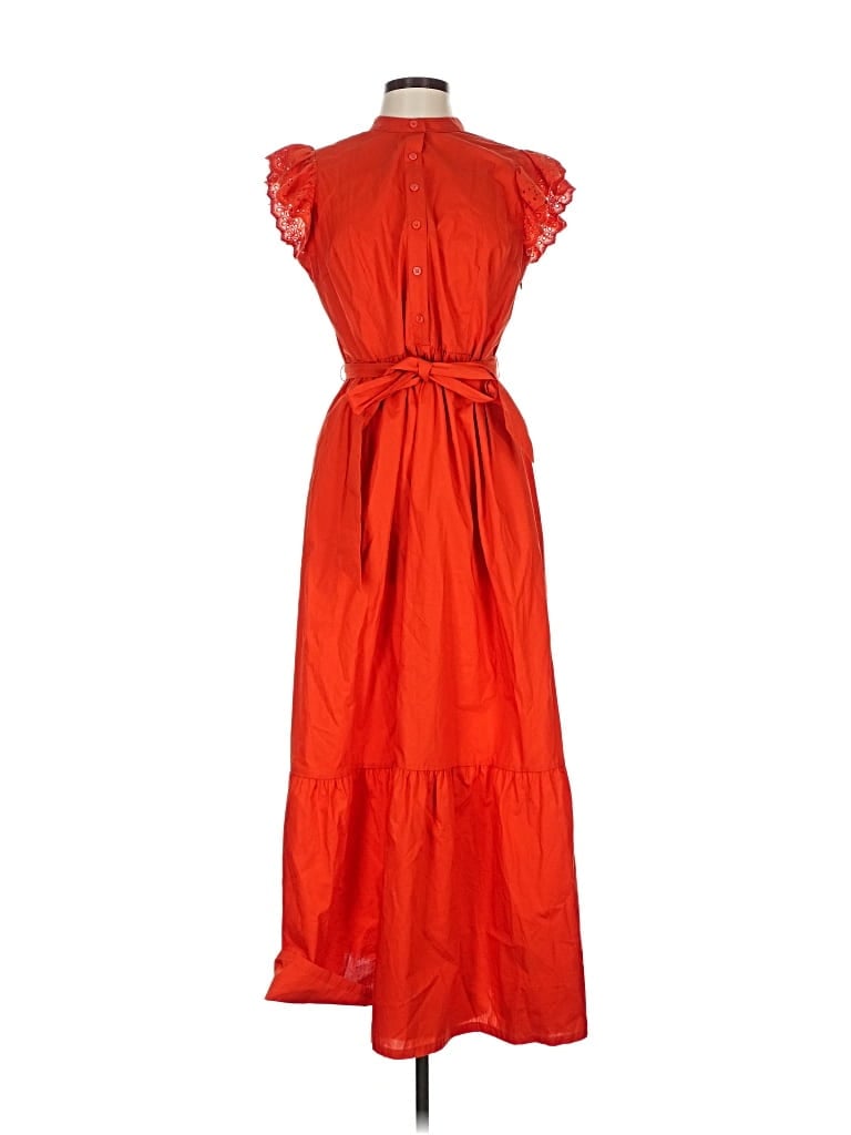 Pre-owned Who What Wear Casual Dress In Orange