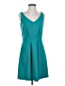 Ann Taylor LOFT Solid Teal Cocktail Dress Size 4 - photo 1
