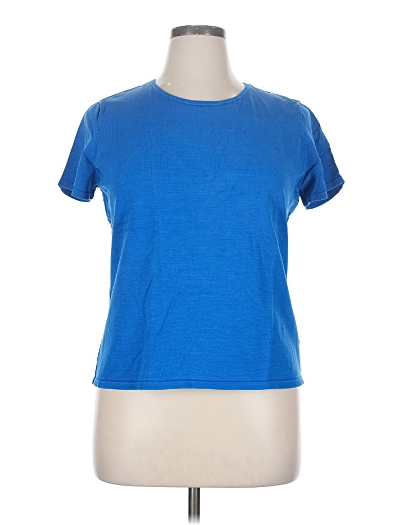 Pre-owned Jones New York Collection Active T-shirt In Blue