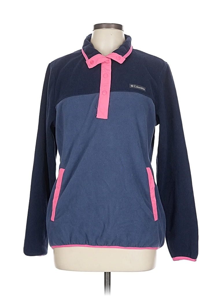 Pre-owned Columbia Fleece Jacket In Blue