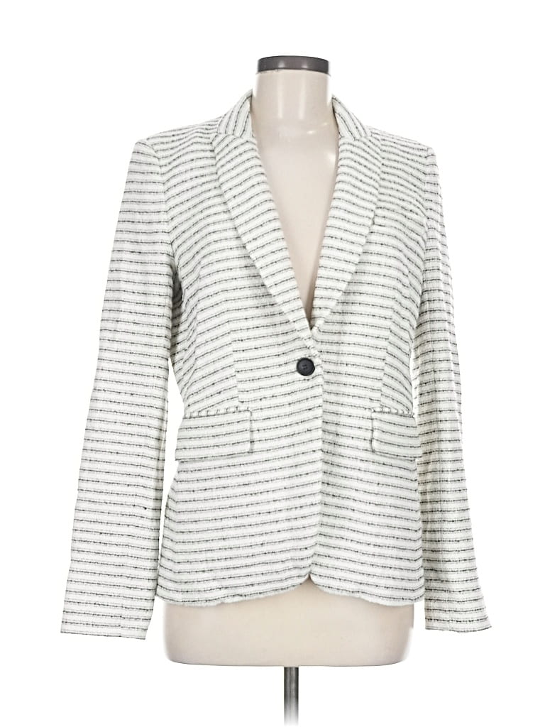 Pre-owned Veronica Beard Blazer Jacket In Silver