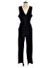 NY Collection Solid Black Jumpsuit Size M - photo 1