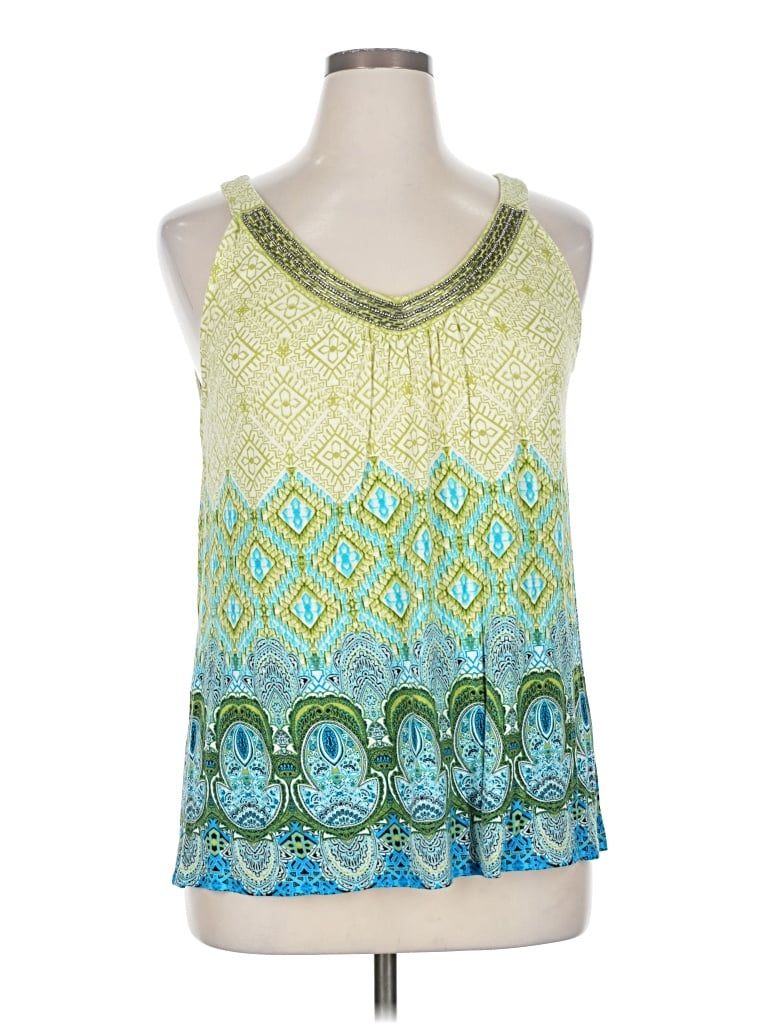 Pre-owned Apt. 9 Sleeveless Blouse In Green