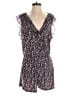 BCBGeneration Floral Black Purple Romper Size M - photo 1