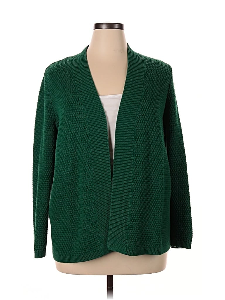 Pre-owned Talbots Cardigan Sweater In Green