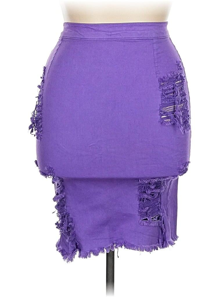 Pre-owned Fashion Nova Casual Skirt In Purple