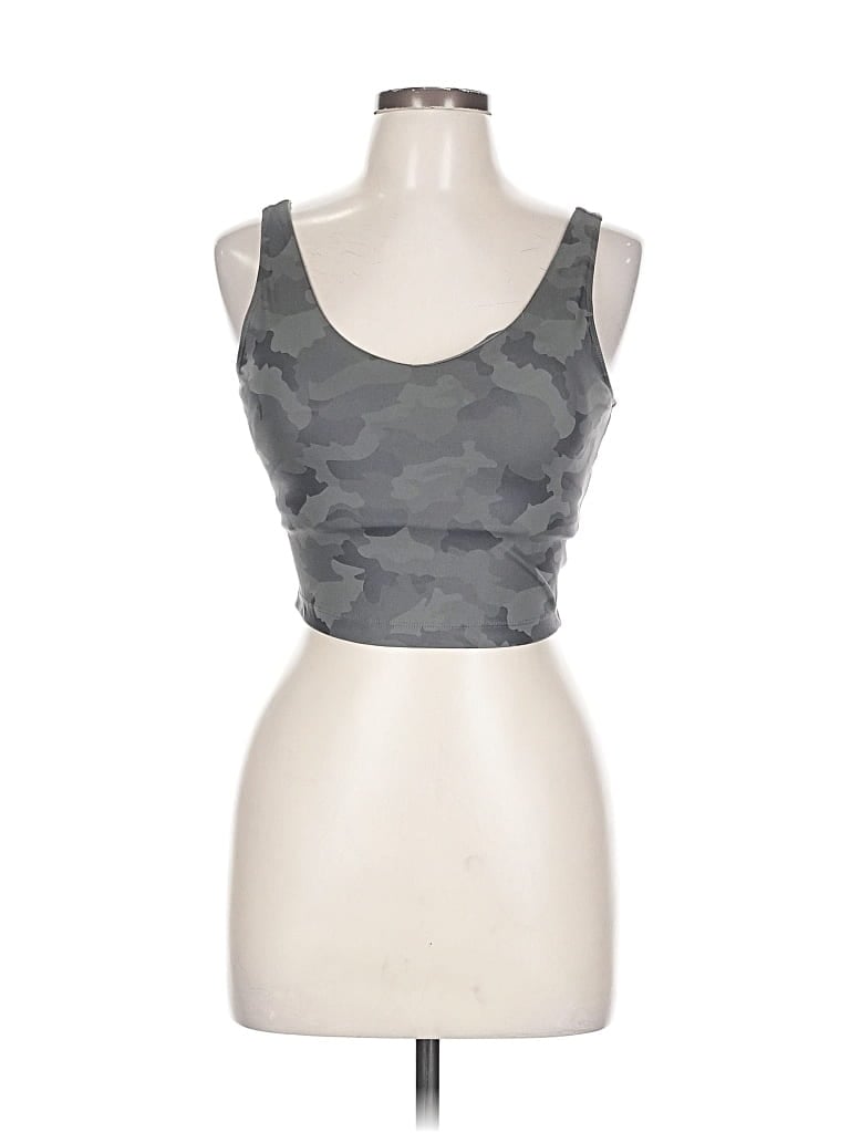 Pre-owned Yogalicious Tank Top Gray Strapless Neckline Tops