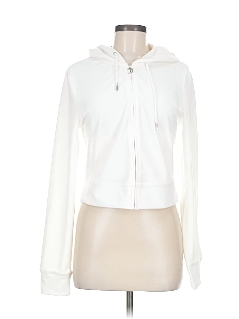 Juicy Couture Zip Up Hoodie In White