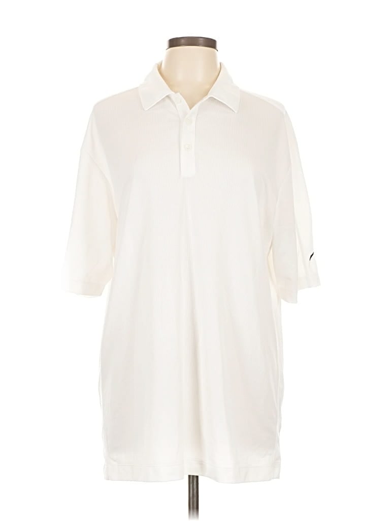 Pre-owned Nike Short Sleeve Polo Shirt In White