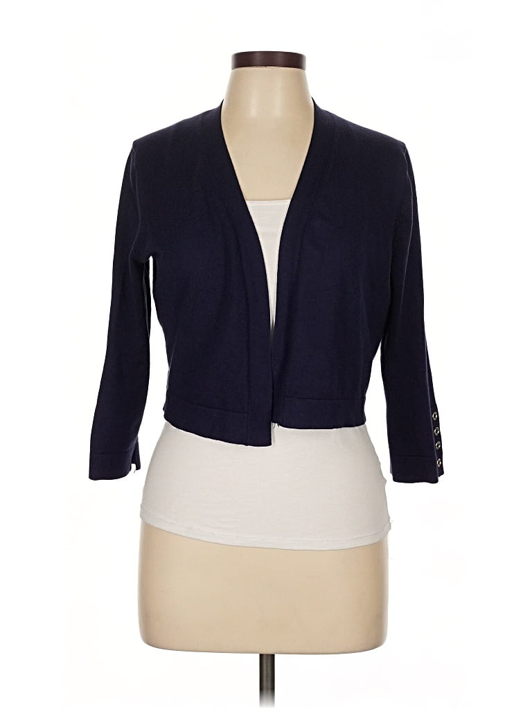 Pre-owned Tommy Hilfiger Cardigan Sweater In Blue