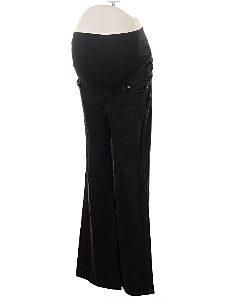 Pre-owned H&m Mama Jeans In Black