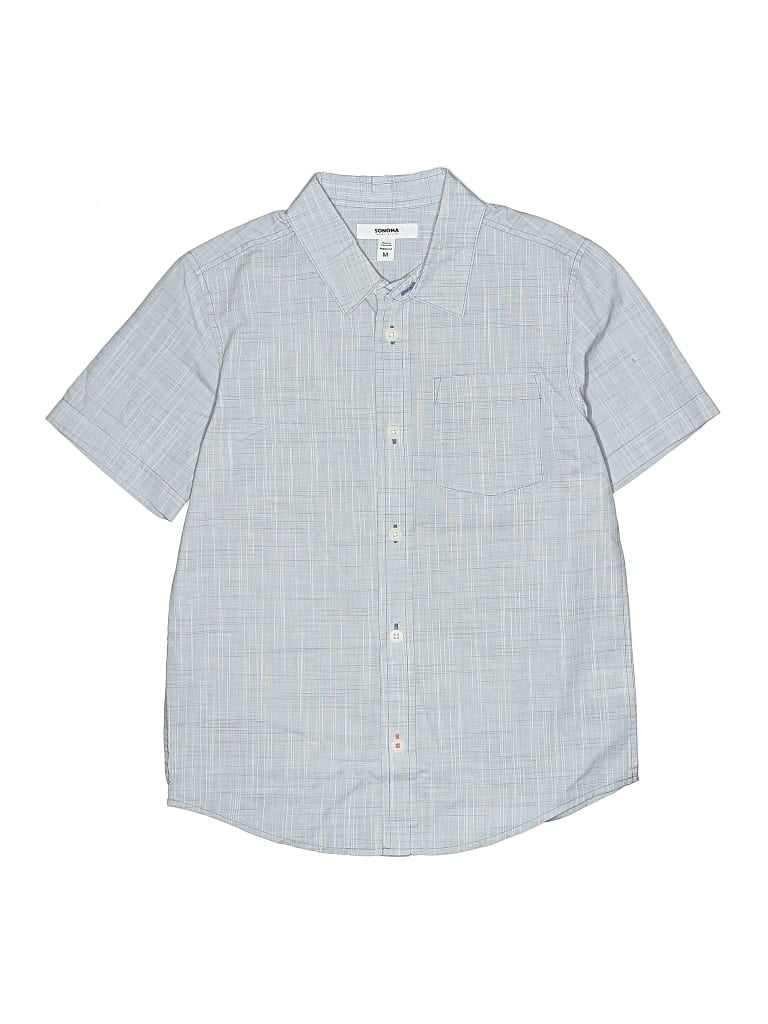 Sonoma Goods For Life Kids' Short Sleeve Button Down Shirt In Blue