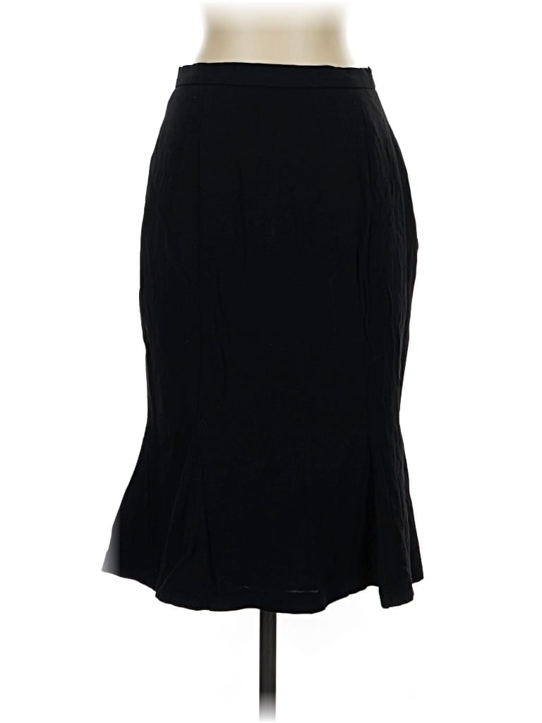 Pre-owned Doncaster Collection Wool Skirt In Black