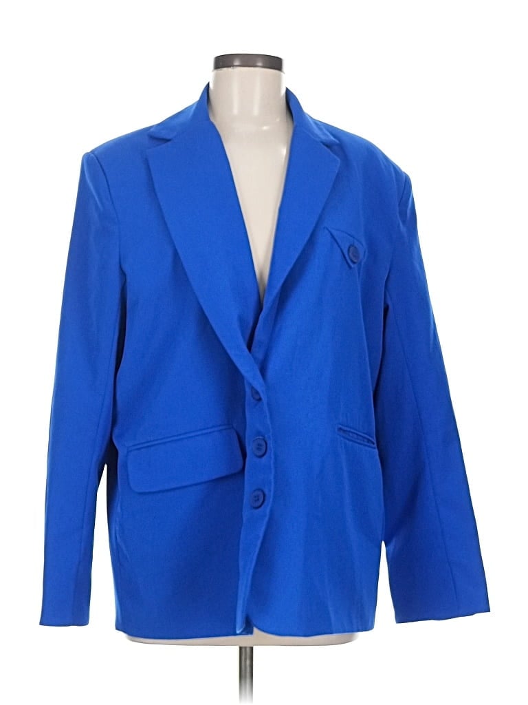 Pre-owned Nasty Gal Inc. Blazer Jacket In Blue