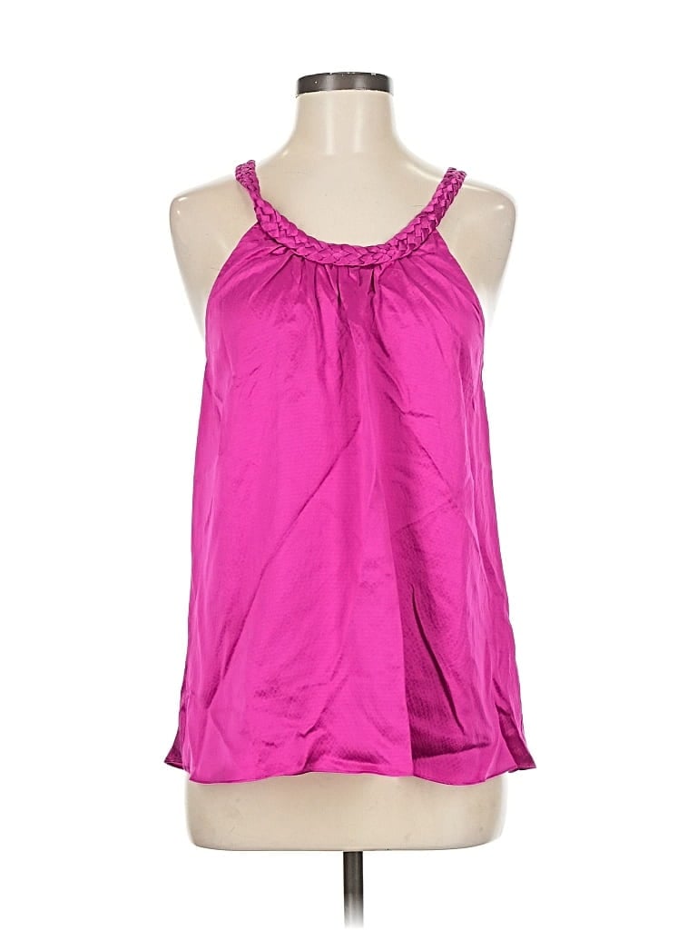 Pre-owned Seven For All Mankind For Bloomingdales Sleeveless Silk Top Pink Halter Neckline Tops