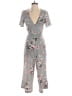 Crystal Sky Floral Gray Black Jumpsuit Size S - photo 1