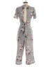 Crystal Sky Floral Gray Black Jumpsuit Size S - photo 2