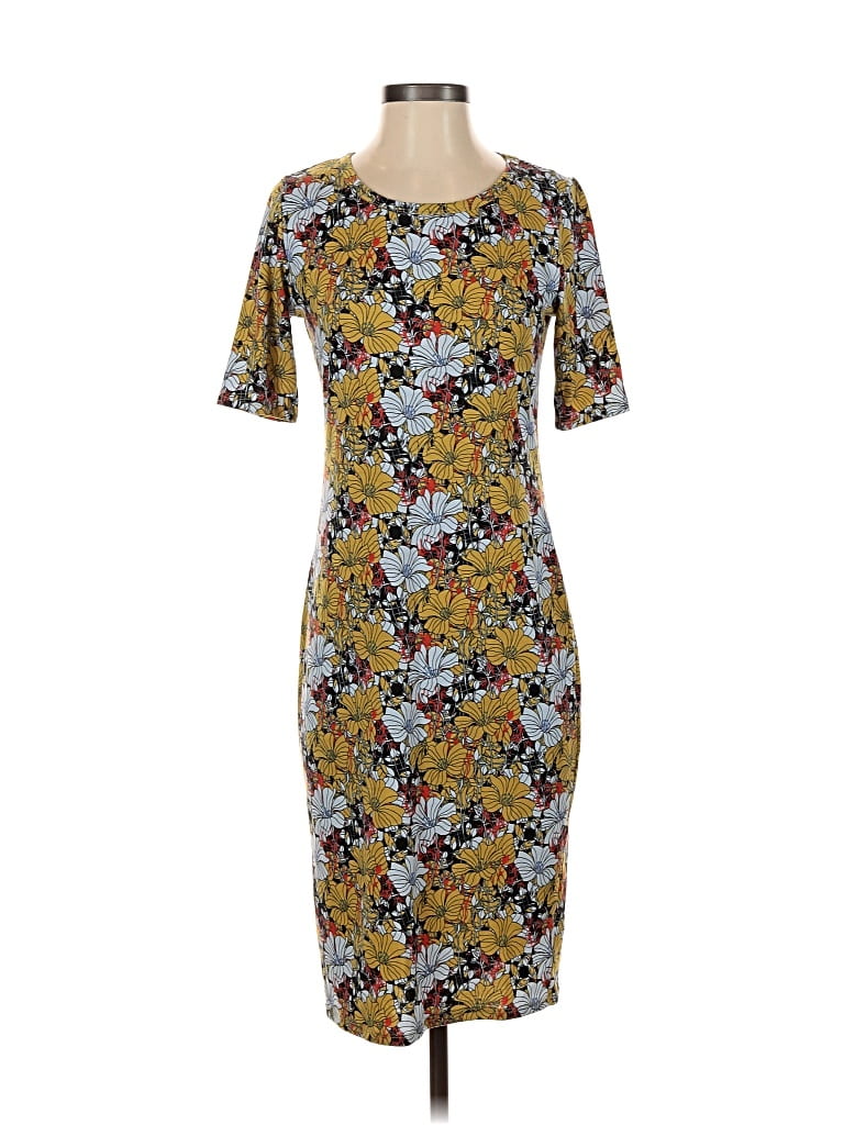 Pre-owned Lularoe Casual Dress In Yellow