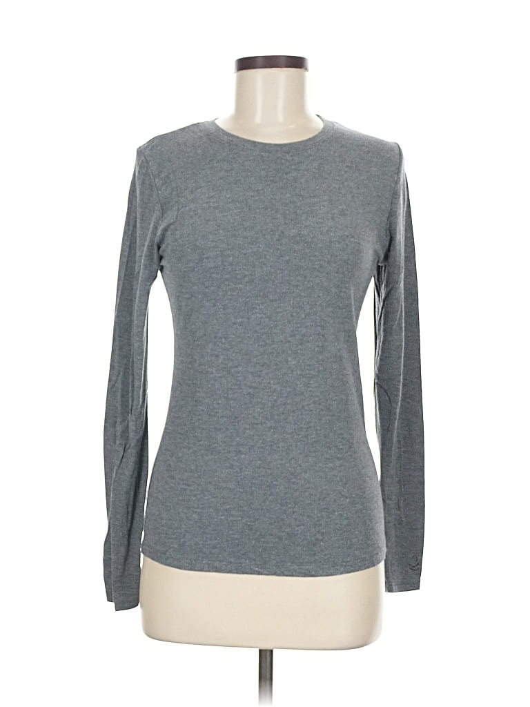 Pre-owned Cuddl Duds Long Sleeve T-shirt In Gray