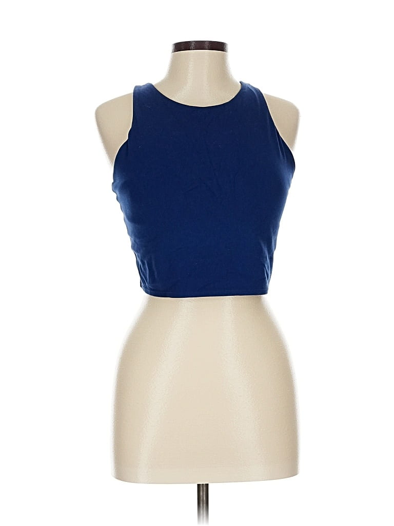 Pre-owned Athleta Tank Top Blue Halter Neckline Tops