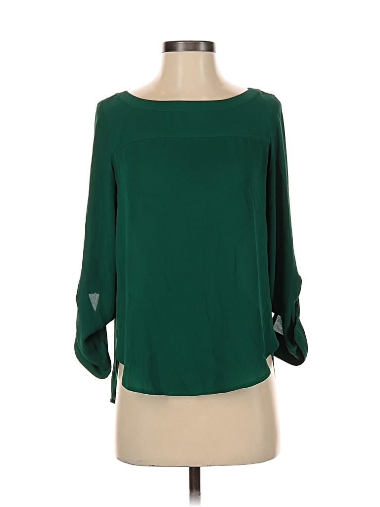 Pre-owned Ann Taylor Loft 3/4 Sleeve Blouse In Green