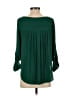 Ann Taylor LOFT 100% Polyester Green 3/4 Sleeve Blouse Size XXS - photo 2