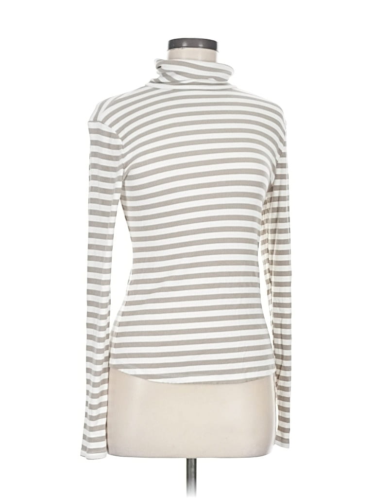 Pre-owned Sonoma Goods For Life Long Sleeve Turtleneck In Silver