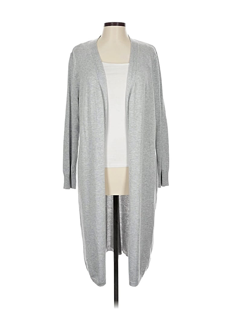 Pre-owned Time And Tru Cardigan Sweater In Gray