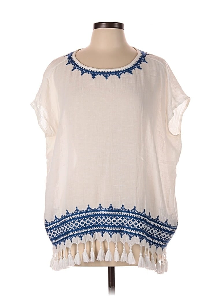 Pre-owned Roller Rabbit Sleeveless Blouse In White