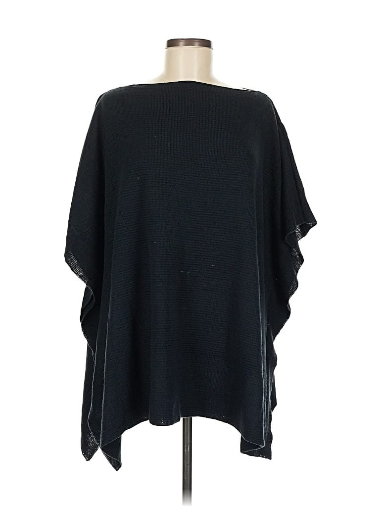 Pre-owned New York And Company Poncho In Black
