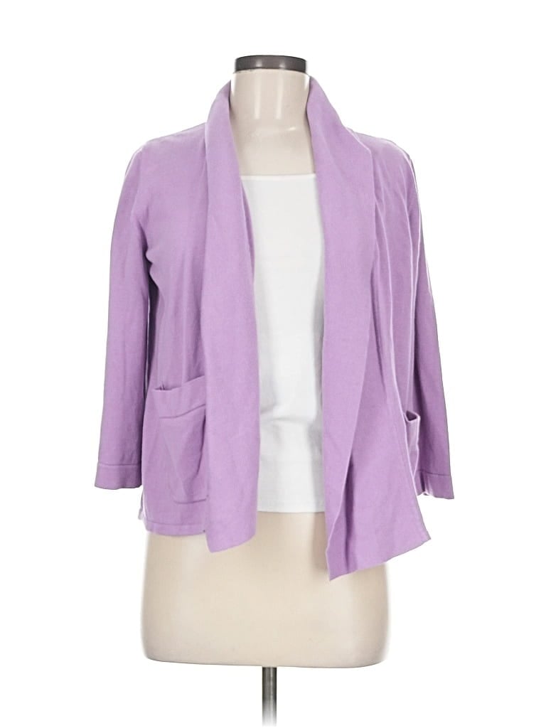 Pre-owned Isaac Mizrahi Live Cardigan Sweater In Purple