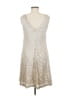 Eliza J 100% Polyester Metallic Silver Cocktail Dress Size 6 - photo 2