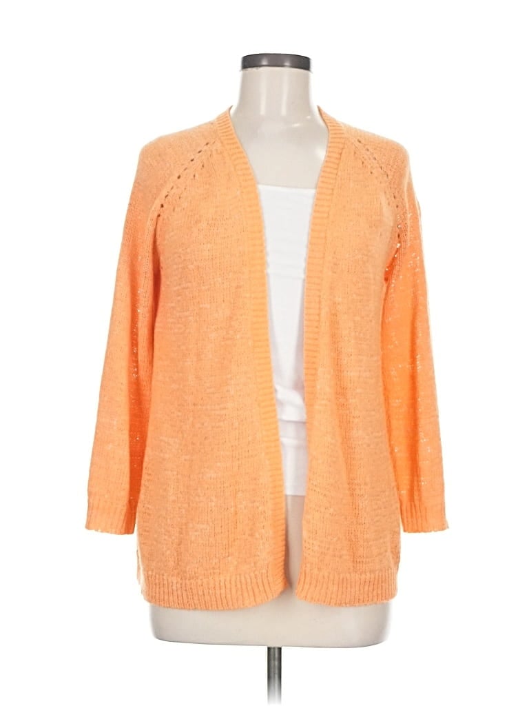 Pre-owned Coldwater Creek Cardigan Sweater In Orange
