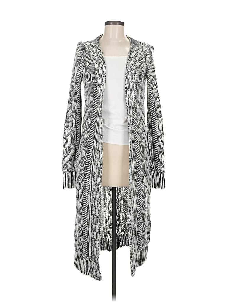 Pre-owned Xhilaration Cardigan Sweater In Silver