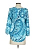 Talbots 100% Polyester Paisley Blue 3/4 Sleeve Blouse Size XS - photo 2