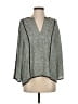 BCBGMAXAZRIA Gray 3/4 Sleeve Blouse Size S - photo 1