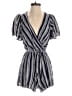THREE PINK HEARTS 100% Rayon Stripes Blue Romper Size XS - photo 1