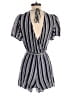THREE PINK HEARTS 100% Rayon Stripes Blue Romper Size XS - photo 2