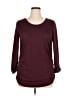 Elle Burgundy 3/4 Sleeve Top Size XL (estimated) - photo 1