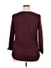 Elle Burgundy 3/4 Sleeve Top Size XL (estimated) - photo 2