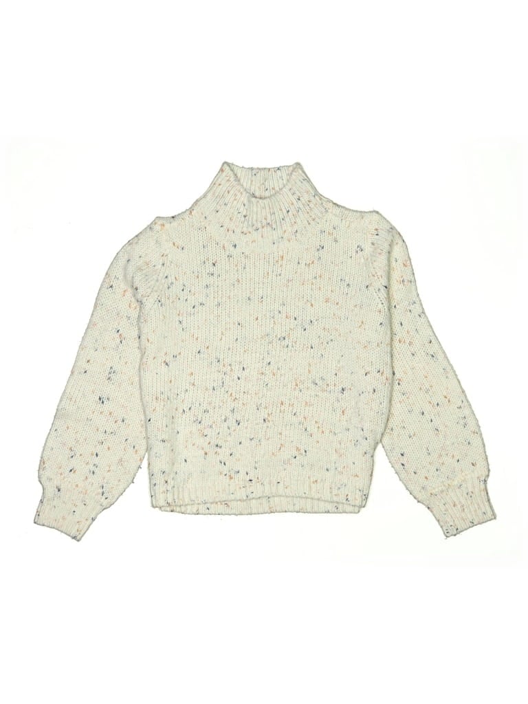 Pre-owned Oshkosh B'gosh Kids' Turtleneck Sweater In White