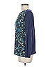 Joe Fresh Blue Long Sleeve Blouse Size M - photo 5