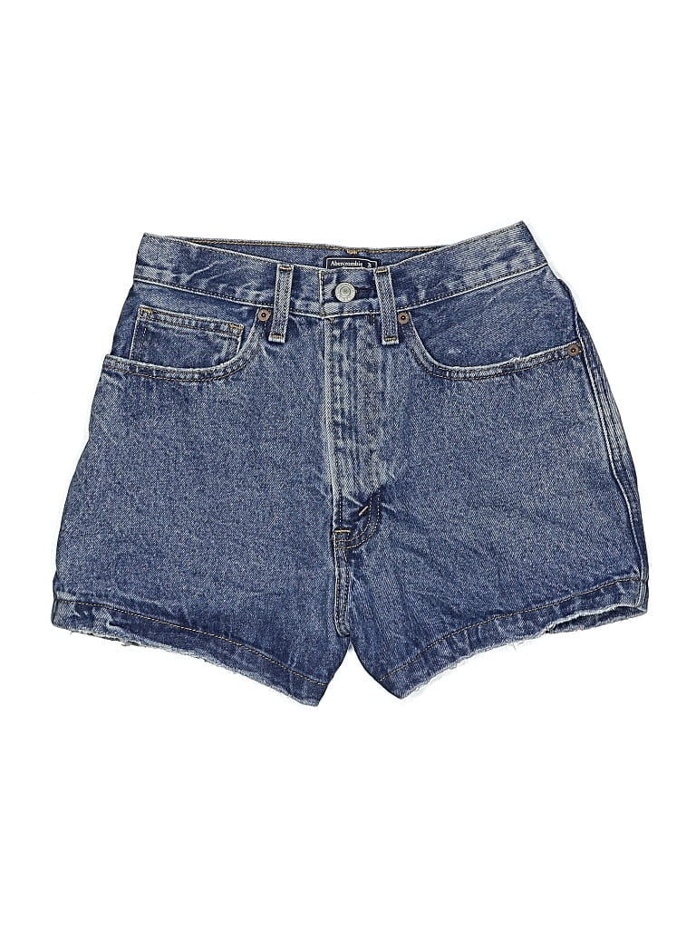Pre-owned Abercrombie & Fitch Denim Shorts In Blue