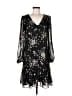 Kensie 100% Polyester Print Black Cocktail Dress Size 6 - photo 1
