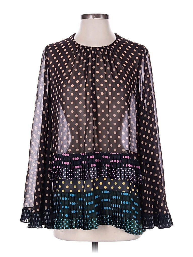 Pre-owned Zimmermann Long Sleeve Blouse In Brown